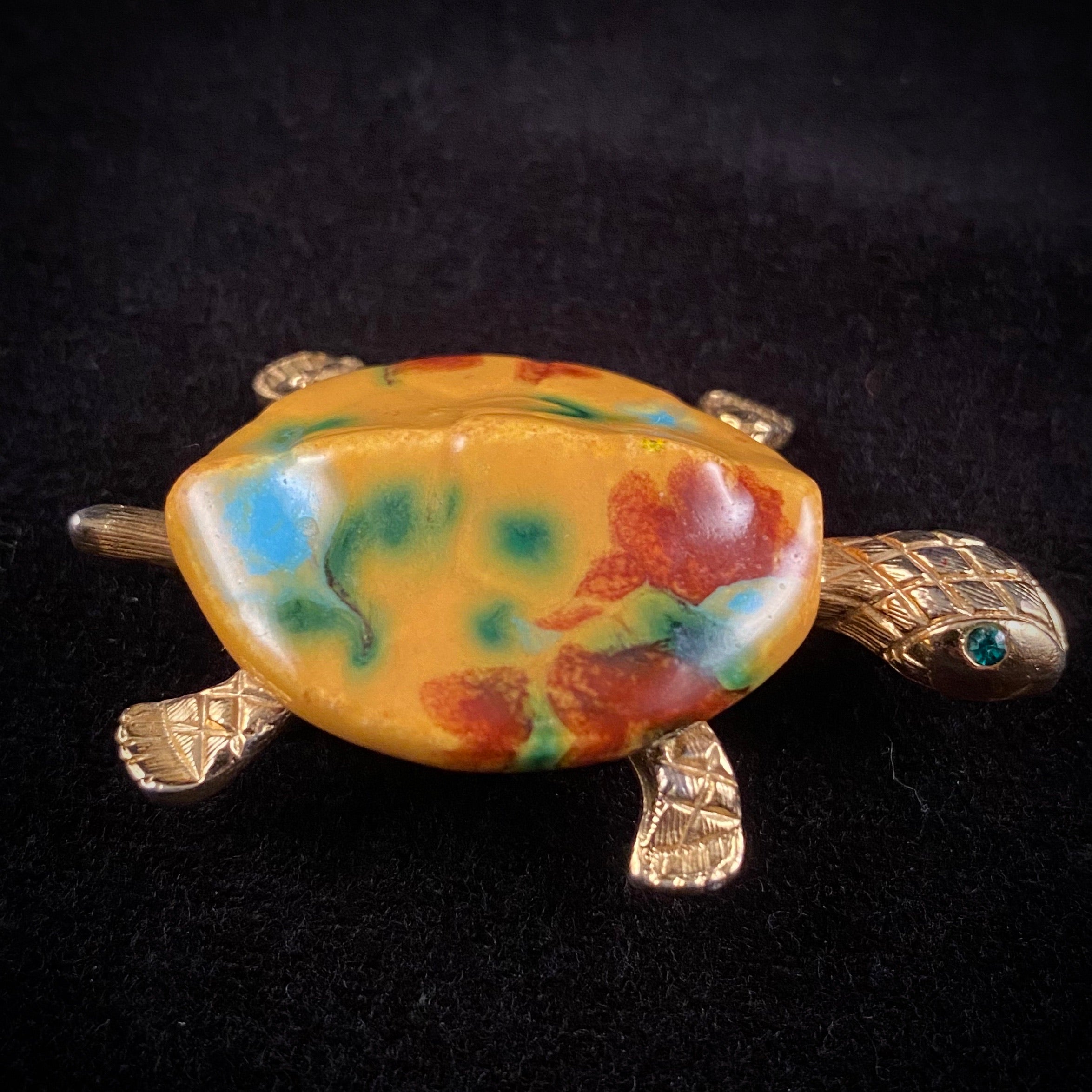 Vintage on sale turtle brooch