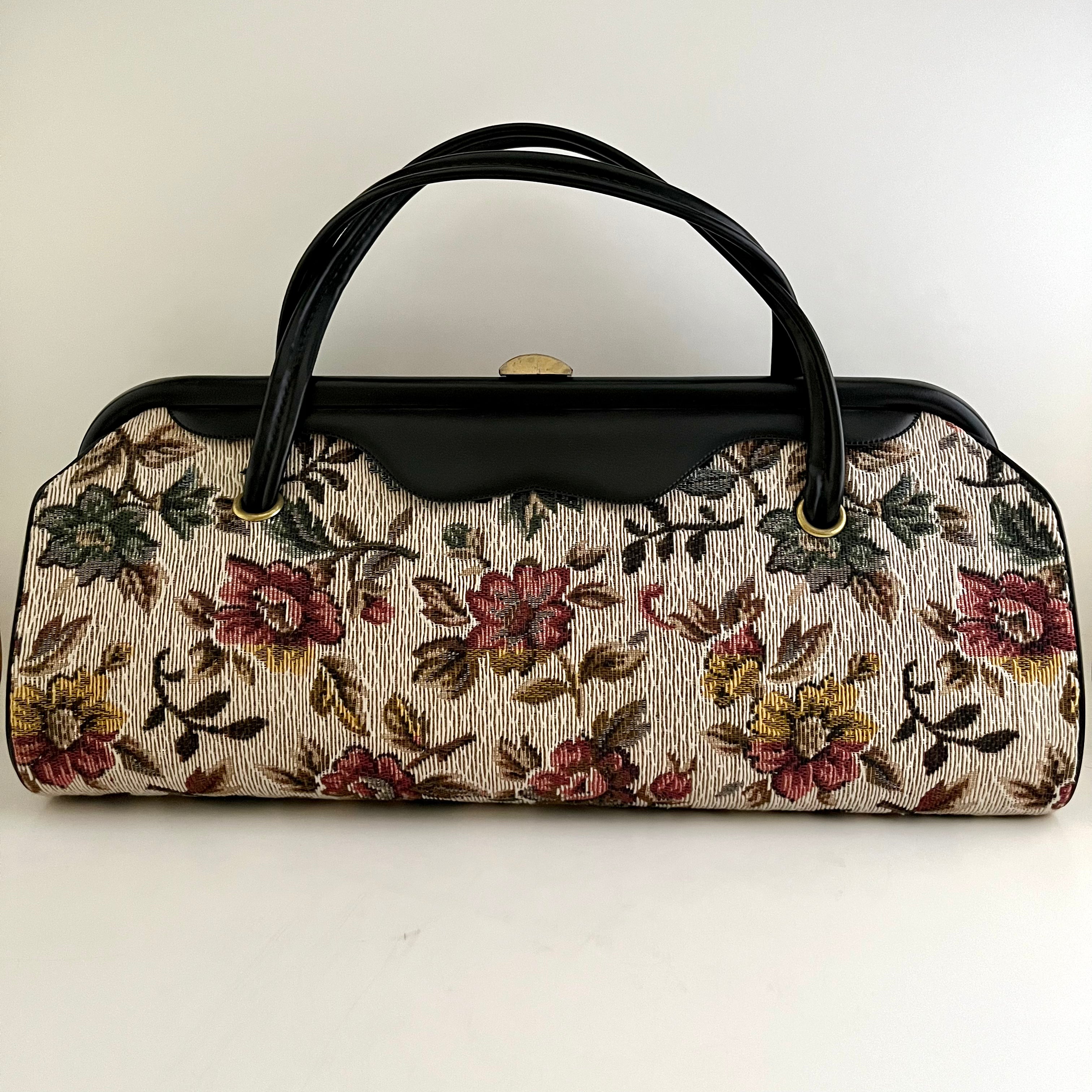 2024 Vintage Etra beige coated tapestry hand bag