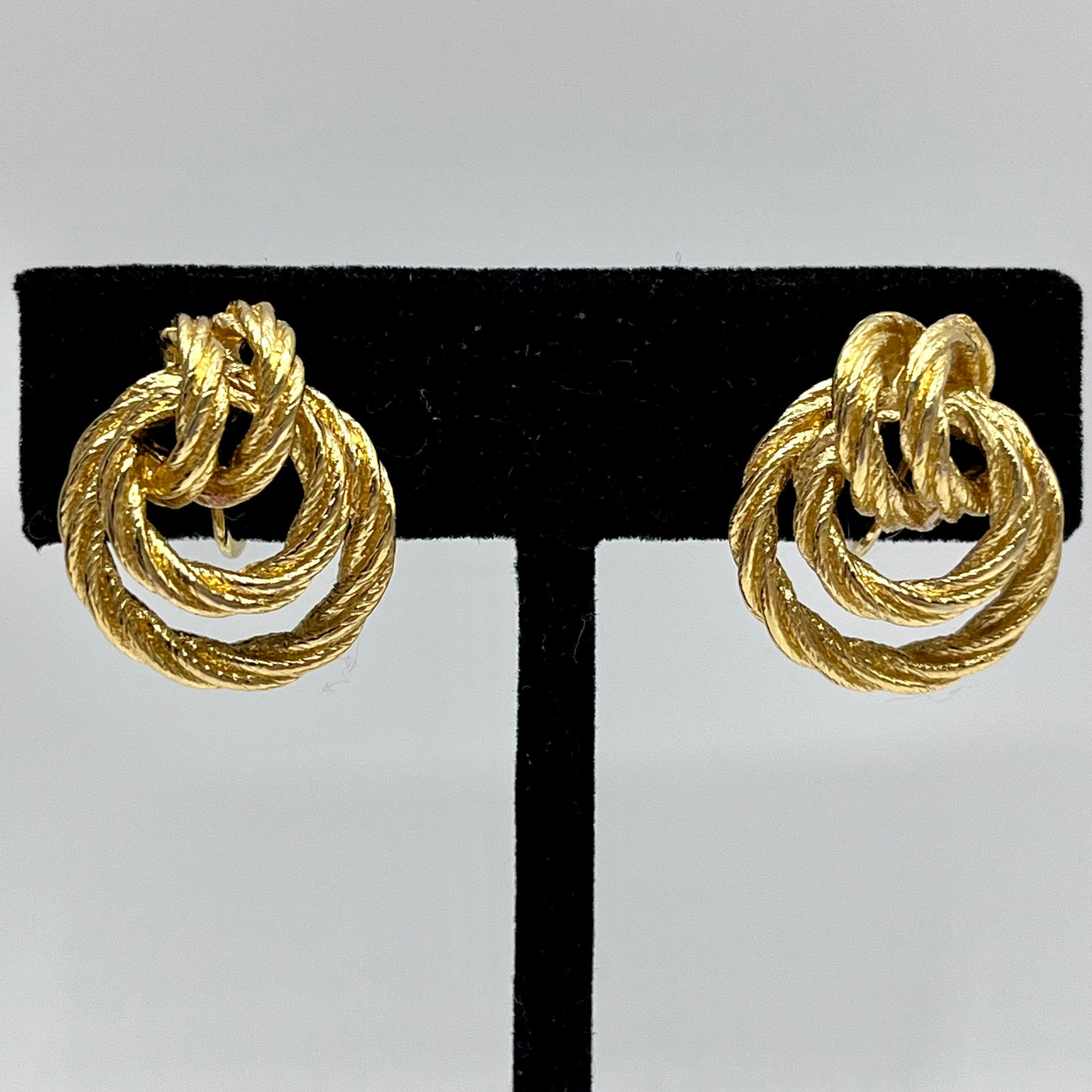 1986 Avon Rope Twist Earrings