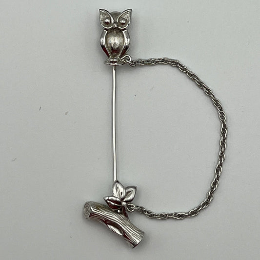 Late 60s Trifari Owl Stick Pin