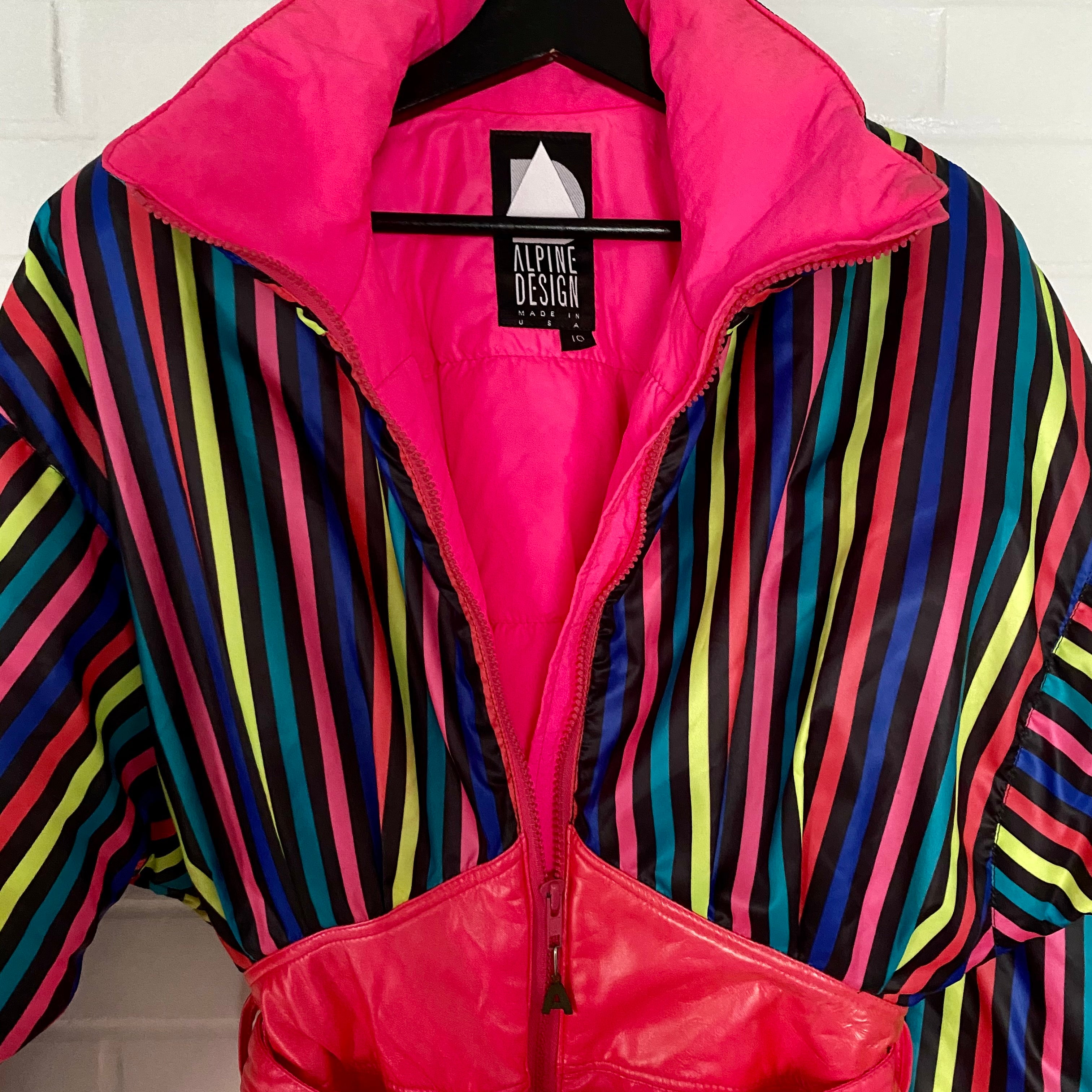 Vintage Vtg 80s 90s Neon Ski Jacket Womens Small East West Panda Gro |  Grailed