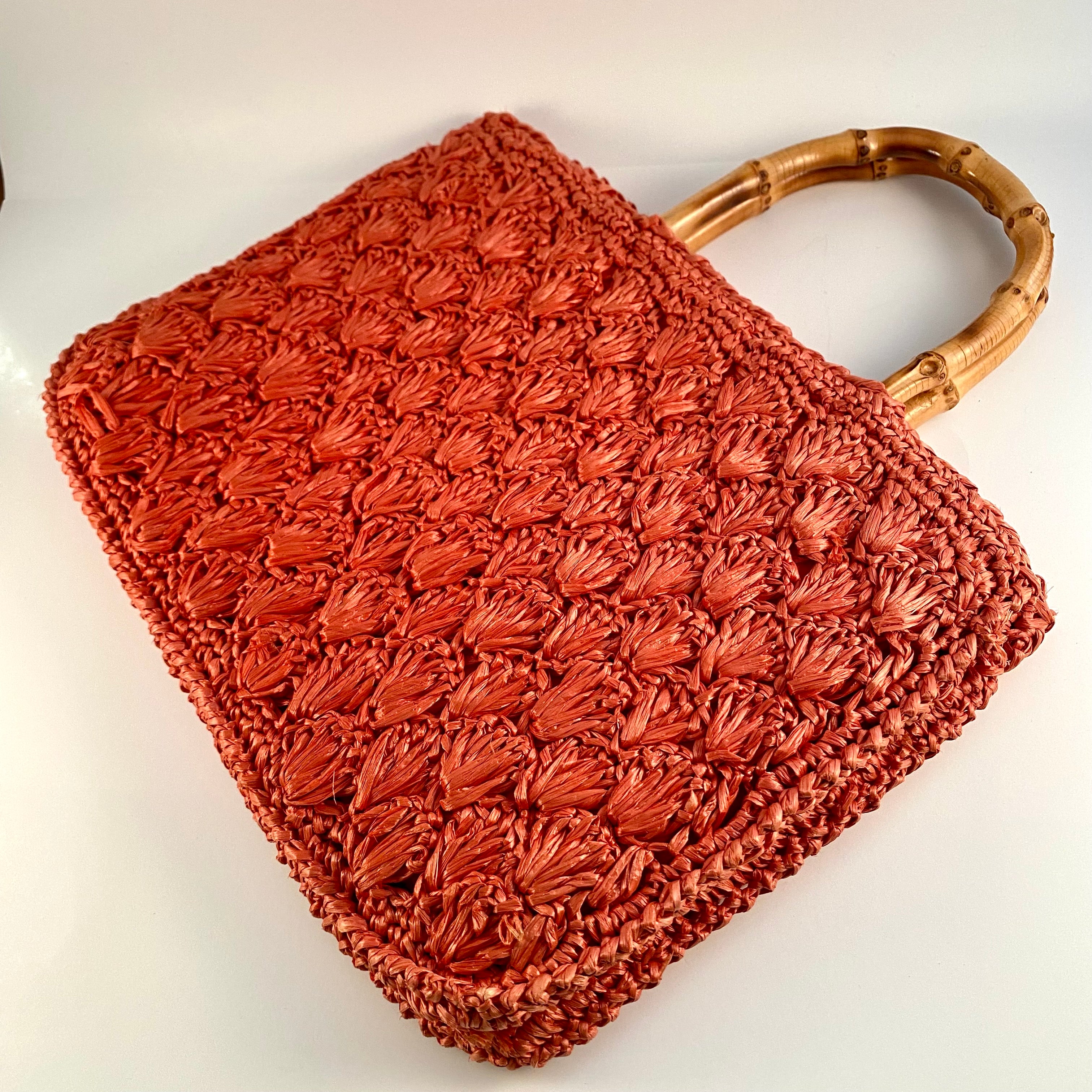 Vintage deals raffia bag