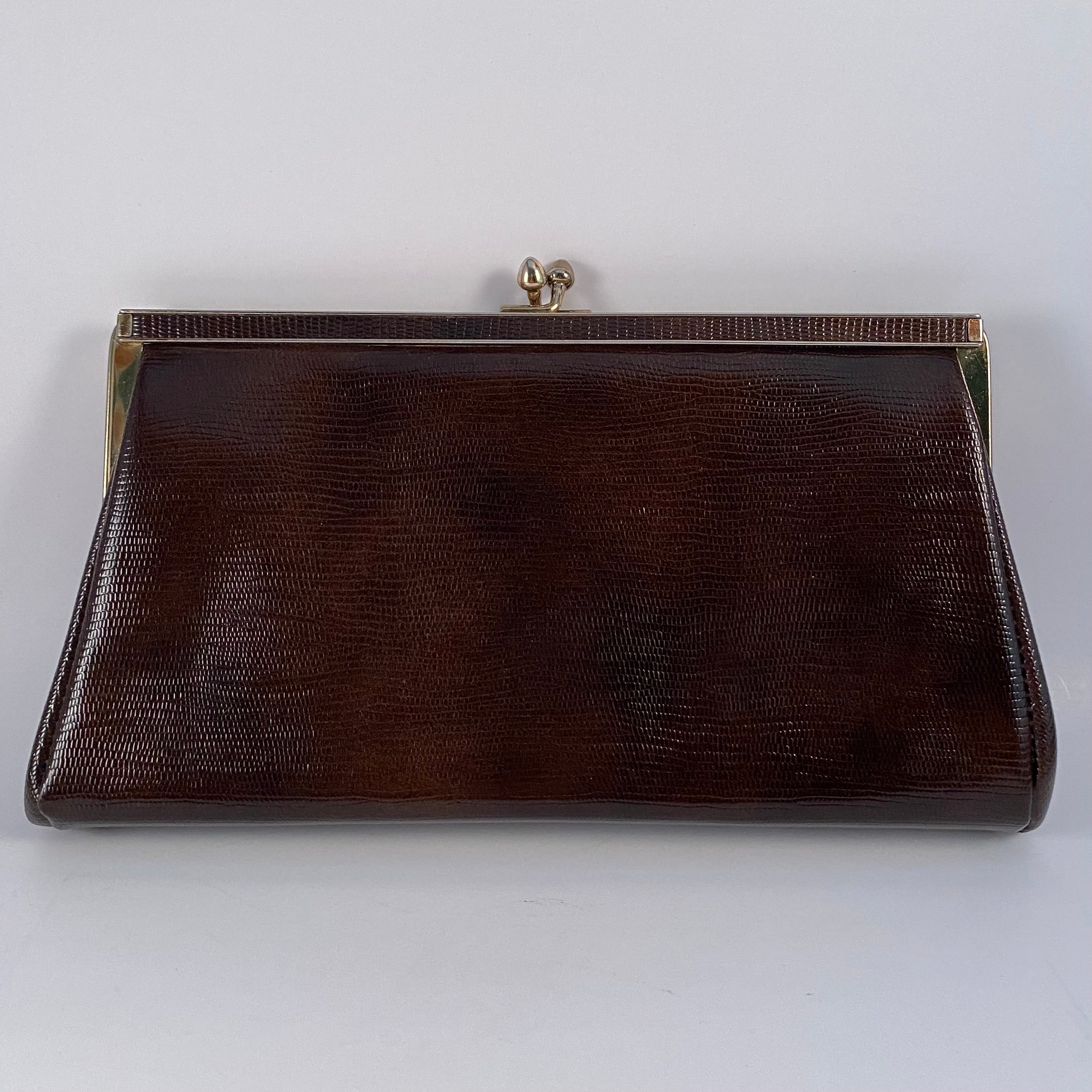 Vintage leather clutch sale