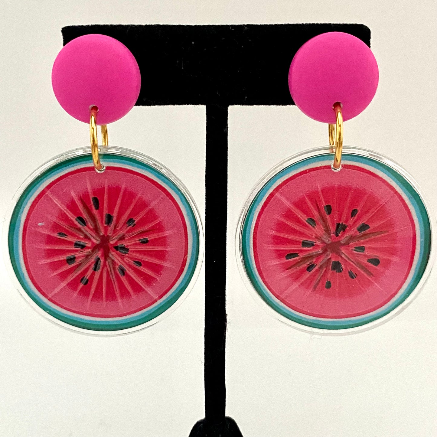 1993 Avon Tooty Fruity Watermelon Earrings- With Original Box