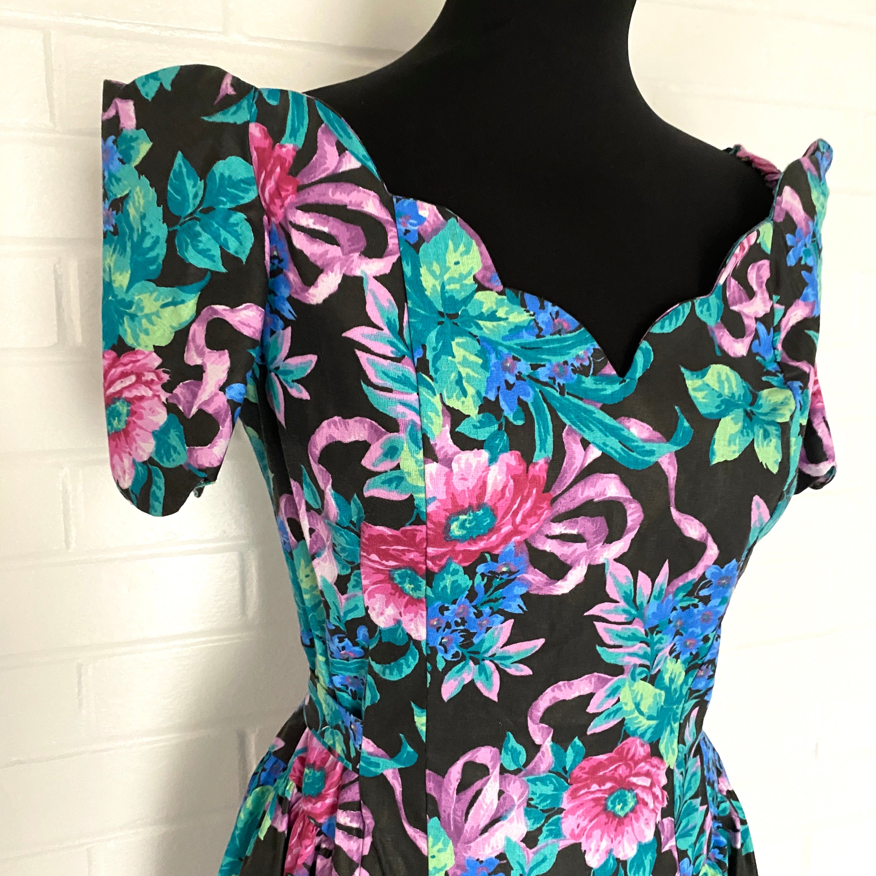New Elegant Casual One Shoulder Floral Retro Party Dress – Arabella's  Couture