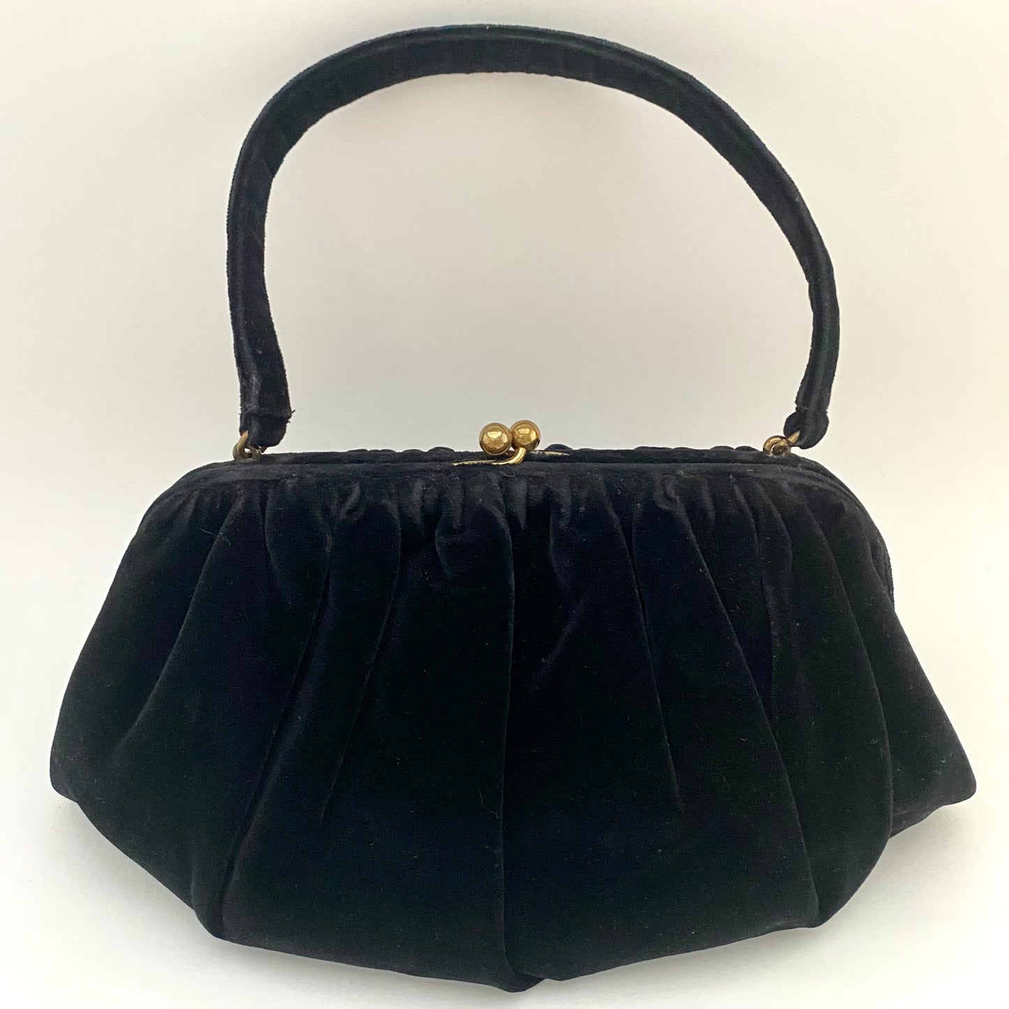 Morris Moskowitz Black Velvet Handbag