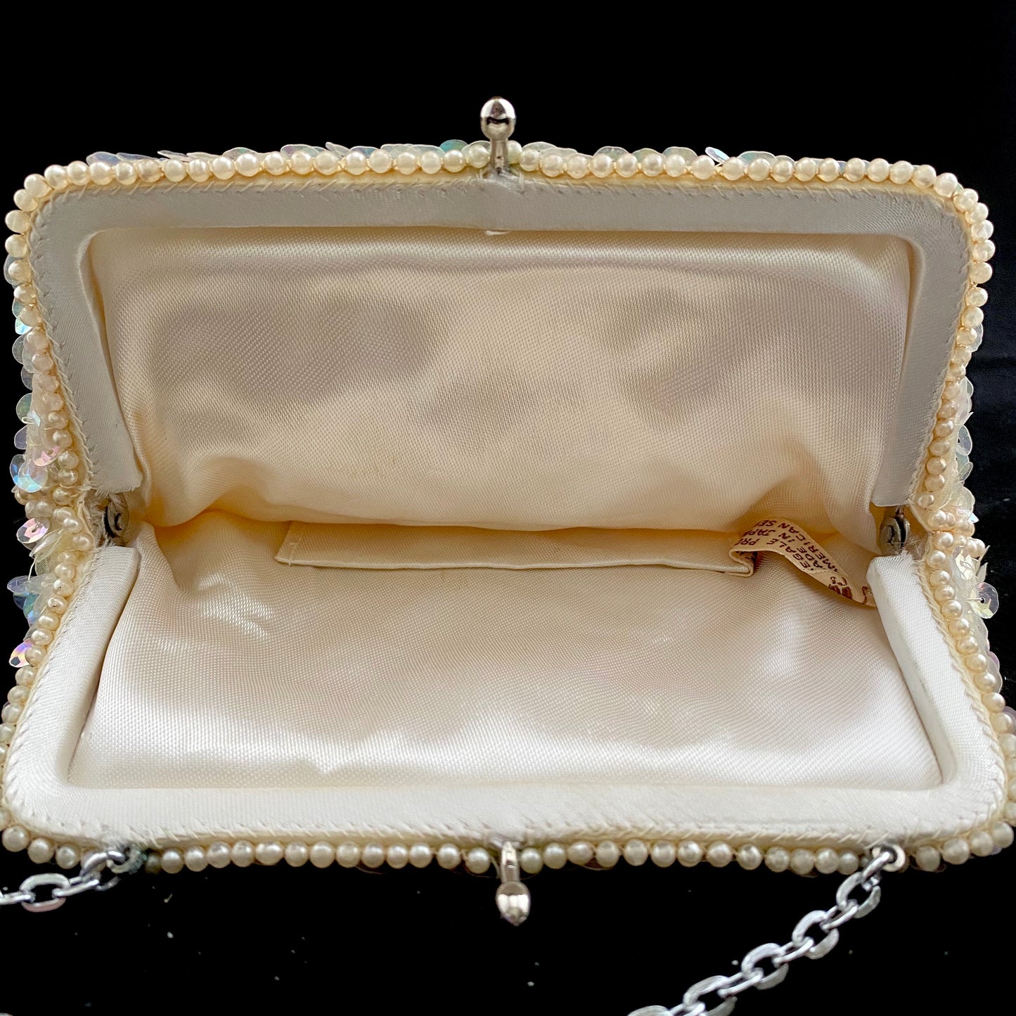 Vintage, Bags, Vintage Pearl Beaded Clutch La Regale Japan Wristlet Purse