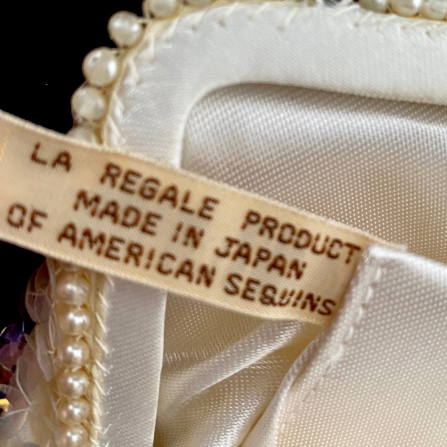 Vintage La Regale White Sequence Pearl Beaded Purse Retro -  in 2023
