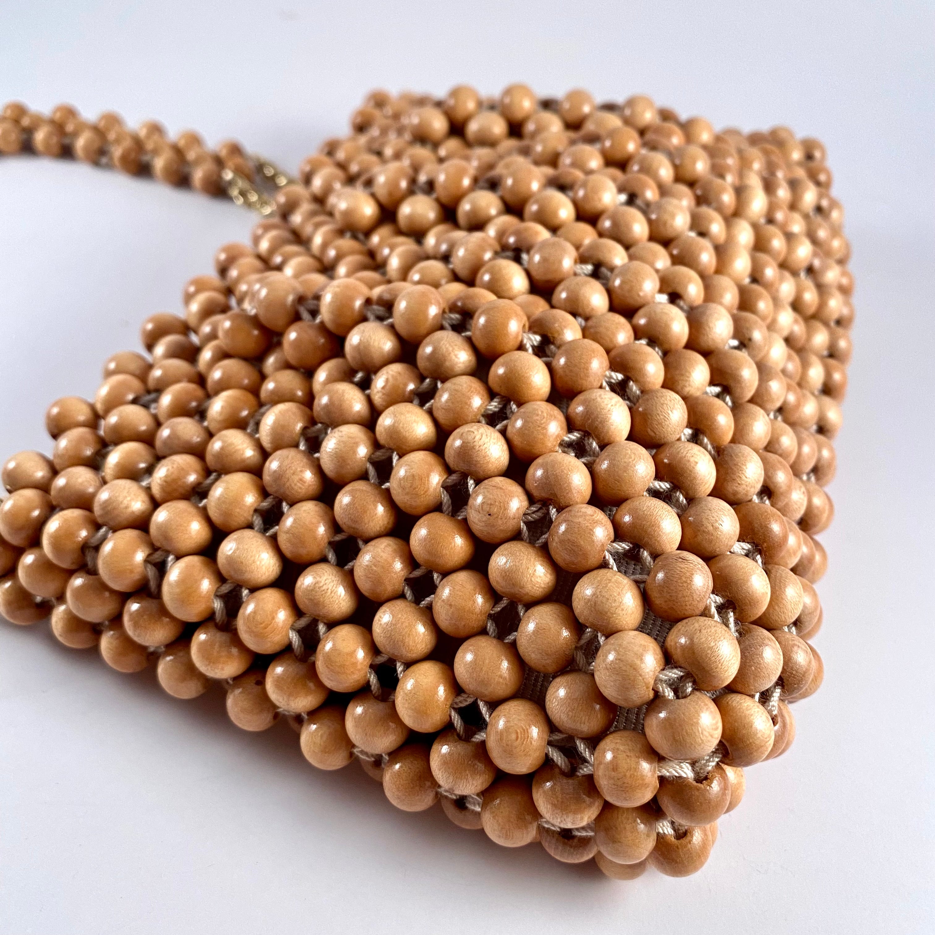 Buy Ann Taylor Wooden Bead Purse / Handbag: Dark Brown Rice & Circle Beads  Online in India - Etsy