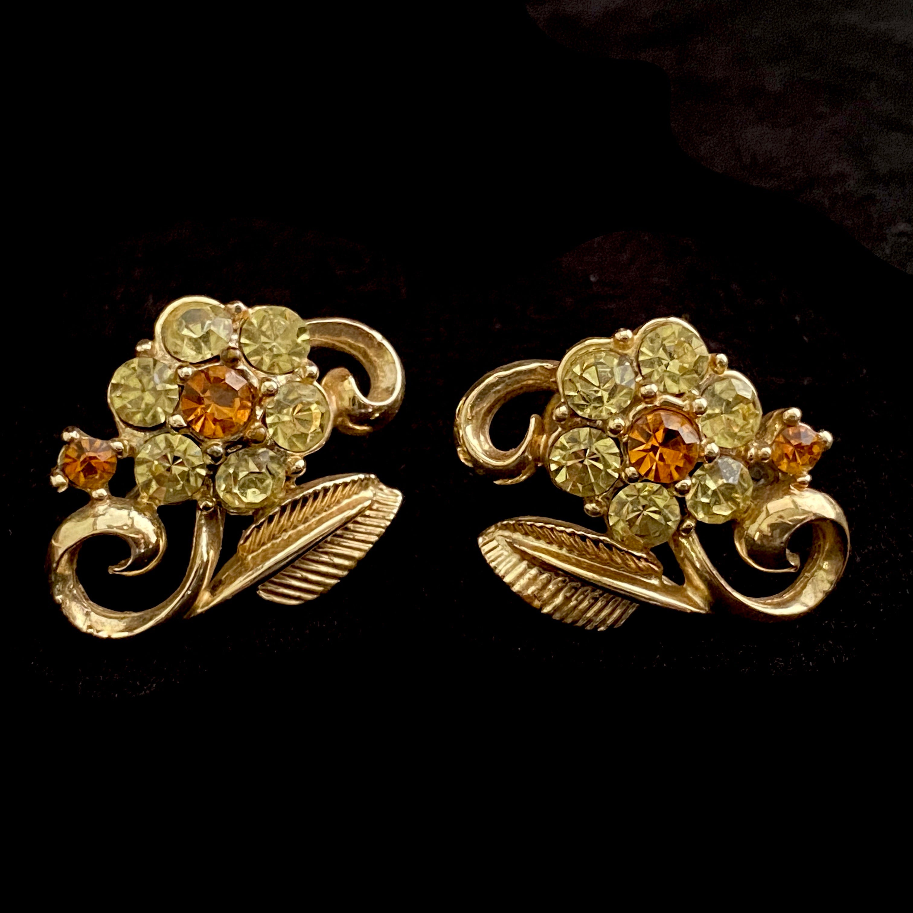 Scrumptious Baroque Vintage 1950s Robert Earrings - The Jewelry Stylist