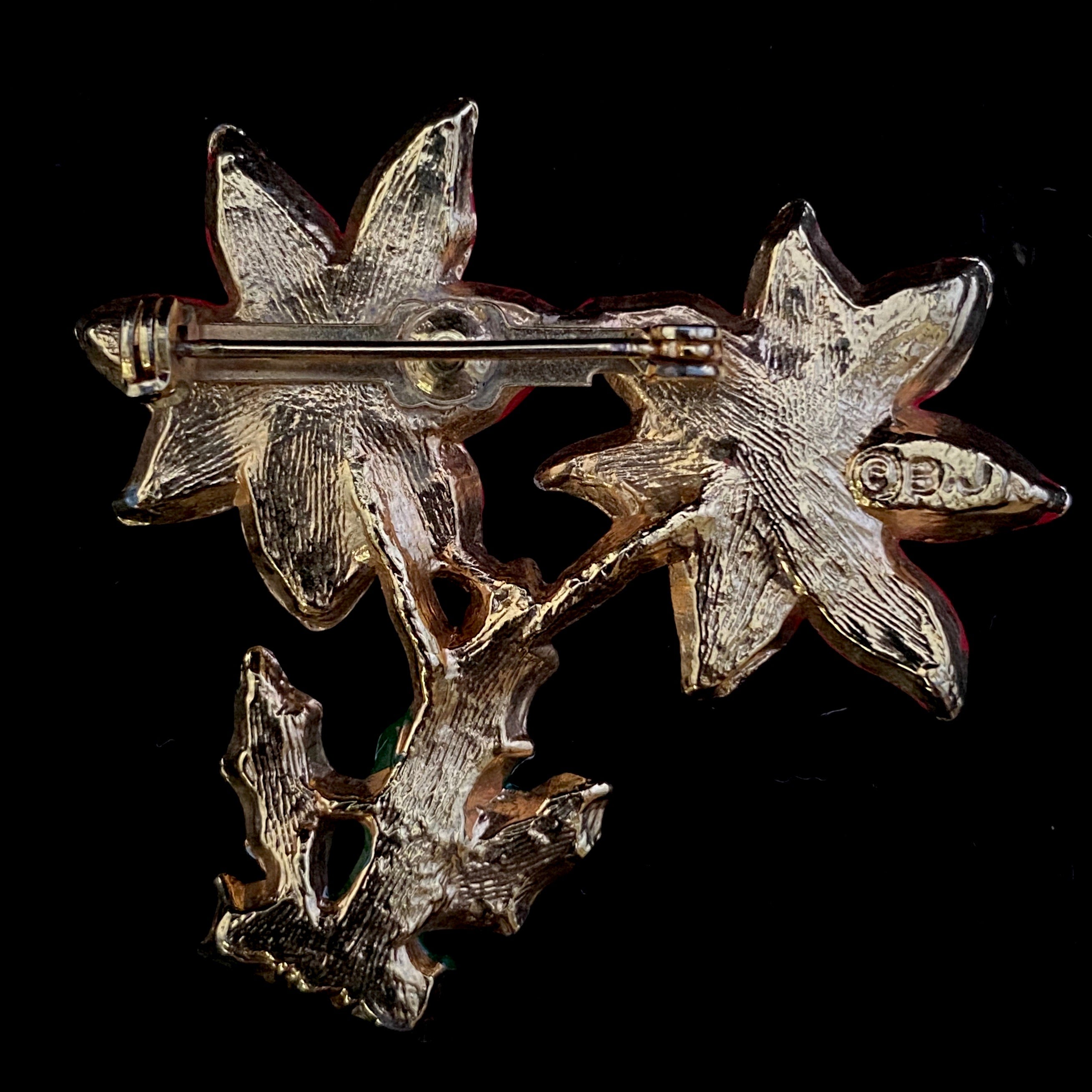 Popular Vintage 1960s Weiss Poinsetta Brooch