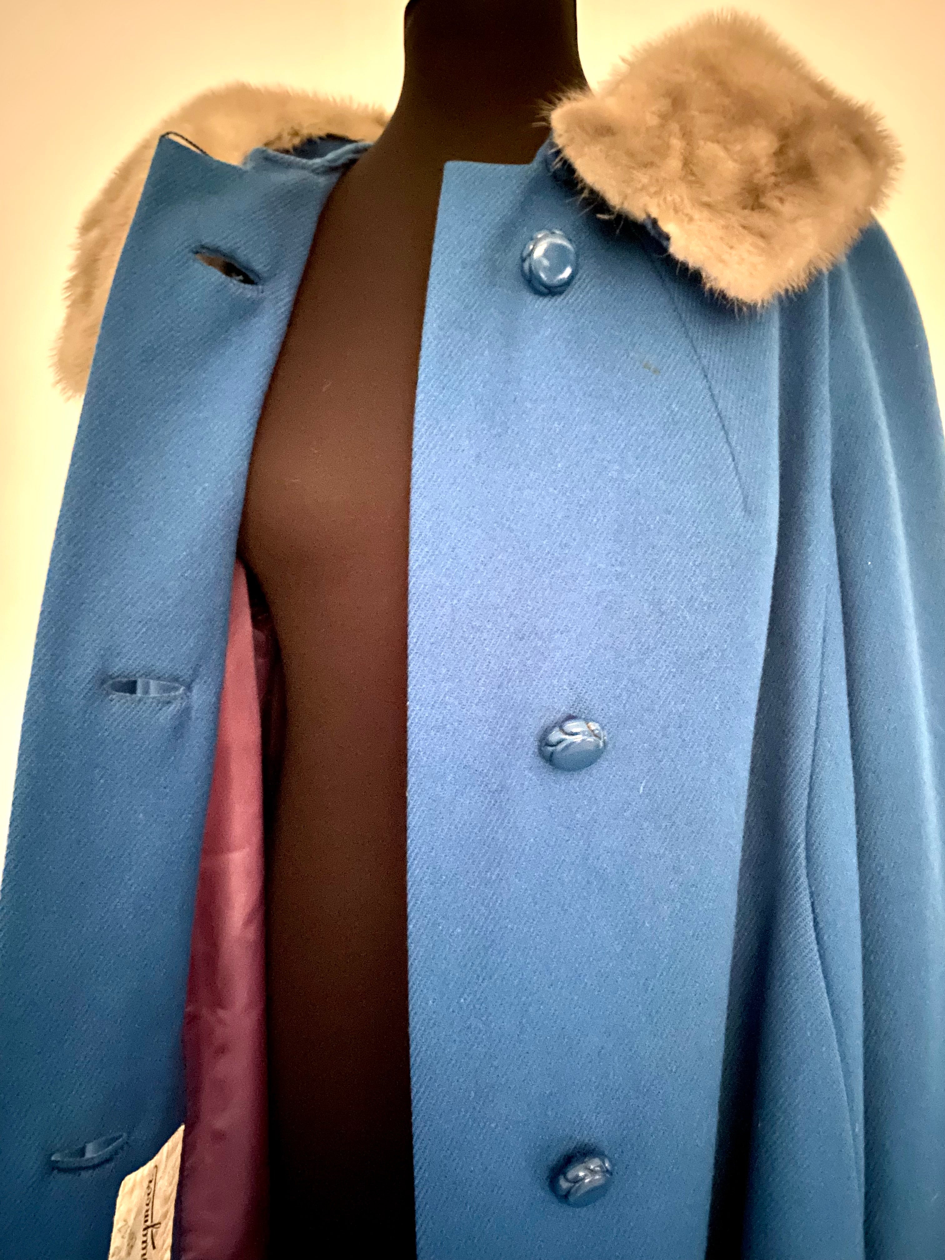 1950s Shagmoor Fur Collar Coat