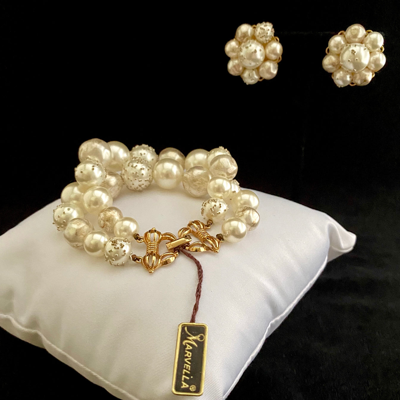 Late 50s/ Early 60s Marvella Faux Pearl Demi-Parure – Retro Kandy Vintage