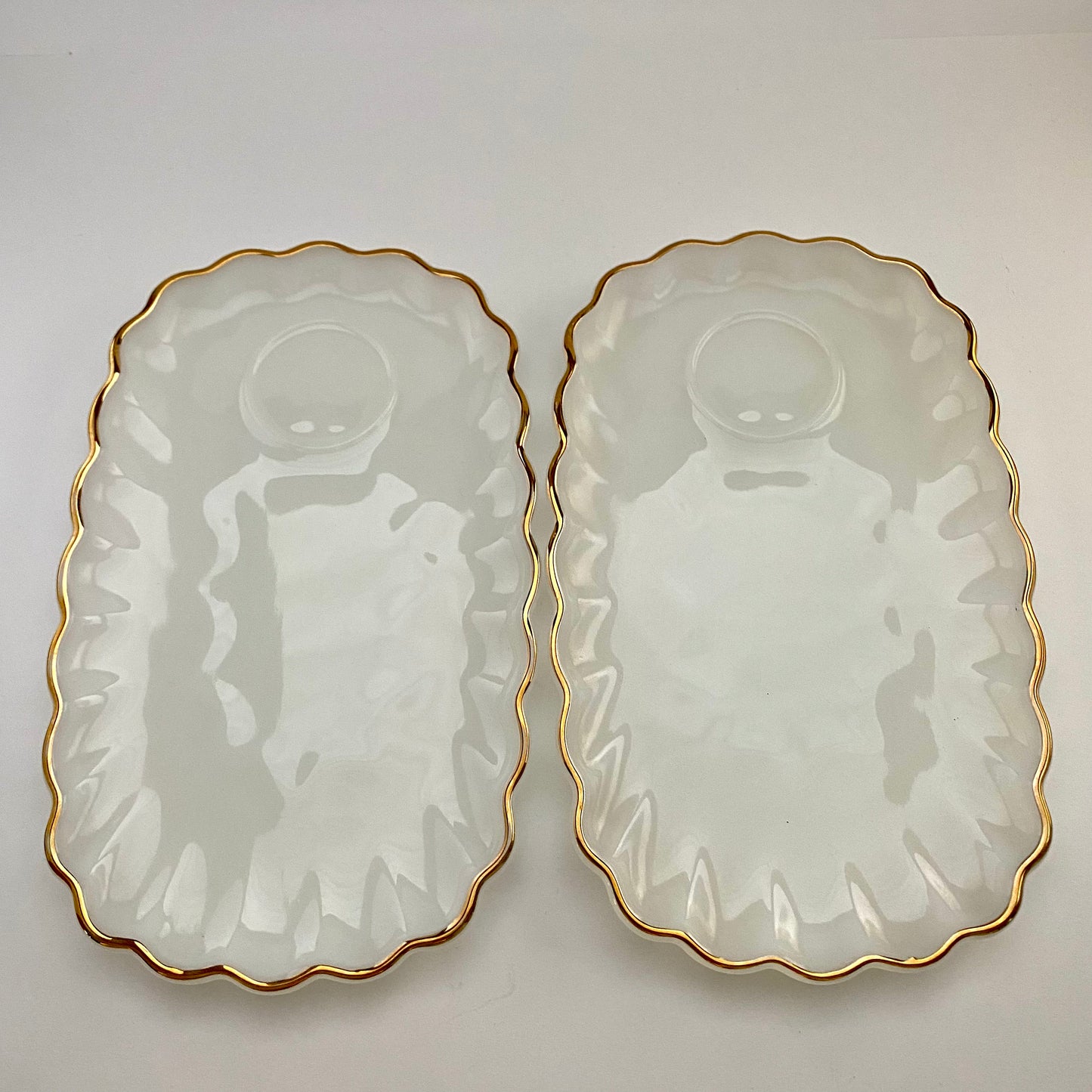 Late 50s/ Early 60s White Luncheon Plates & Cups (Set of 4)